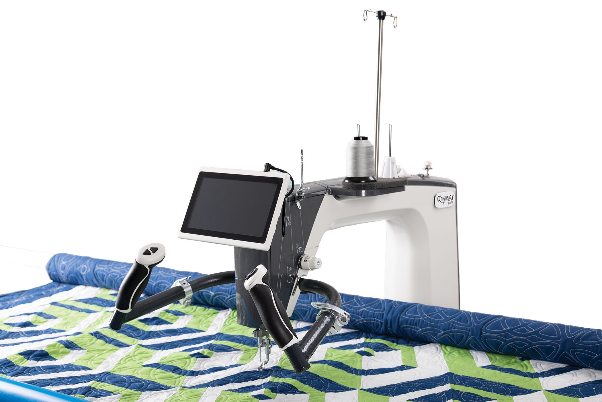 Grace Q'nique 19X Elite longarm quilting machine on a frame